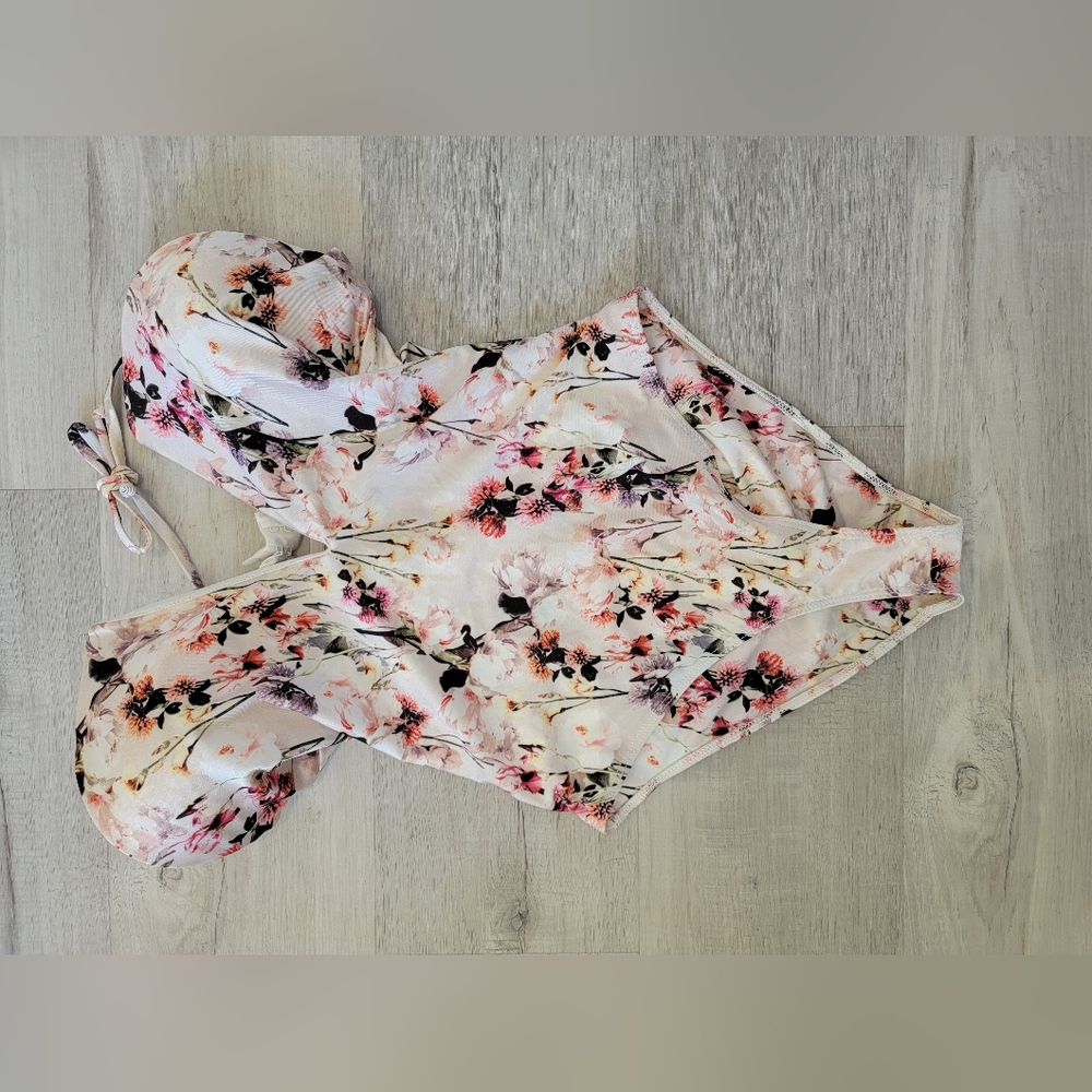 Beach Riot one piece swimsuit suit, L, floral